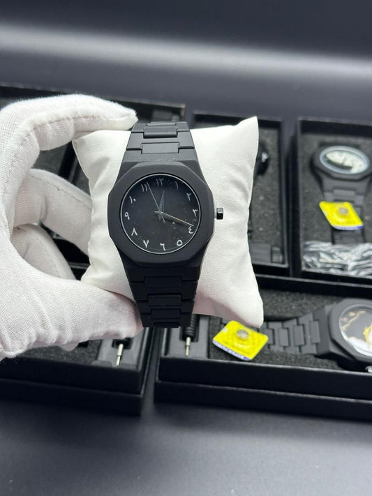 MONTRE CARBONE NOIR